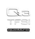 Set Embleme AUDI Q3 TFSI Quattro / Stema Sigla Logo Semn Scris Emblema