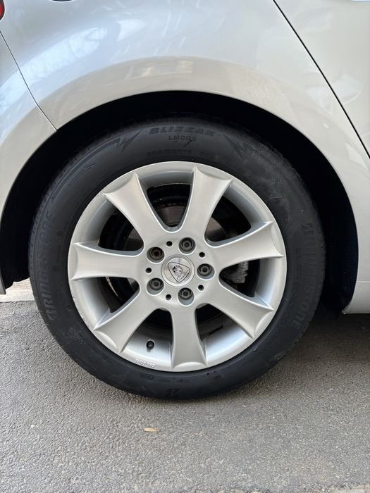 Jante aliaj Aluett, R16, ET47, 7J + cauciucuri Bridgestone Blizaak