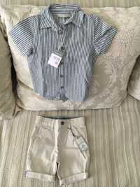 Primark комплект къси панталонки и риза размер 86 (12-18 мес)