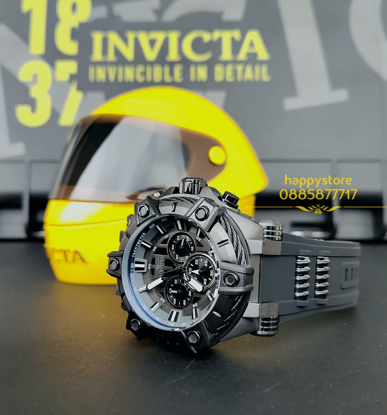 INVICTA Gunmetal Black 52 mm, Инвикта нов ръчен часовник