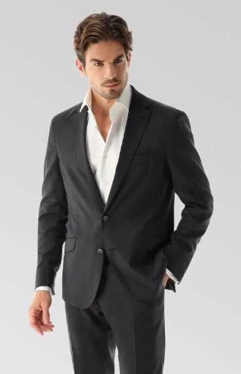 Sacou blazer slim 48 M premium Samsoe Samsoe lana extrafina negru