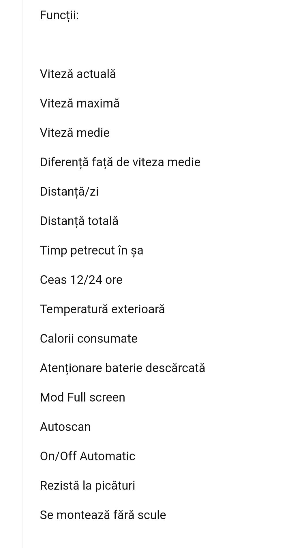 Kilometraj Bikefun Sense 10w