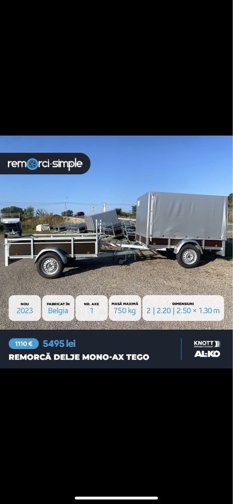 Remorci 750 kg—3500kg