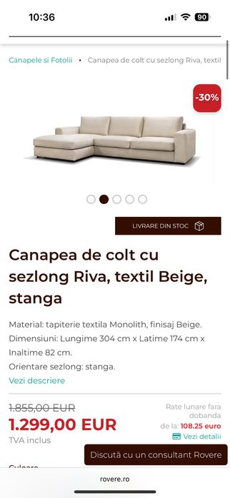 Coltar Rovere stare buna