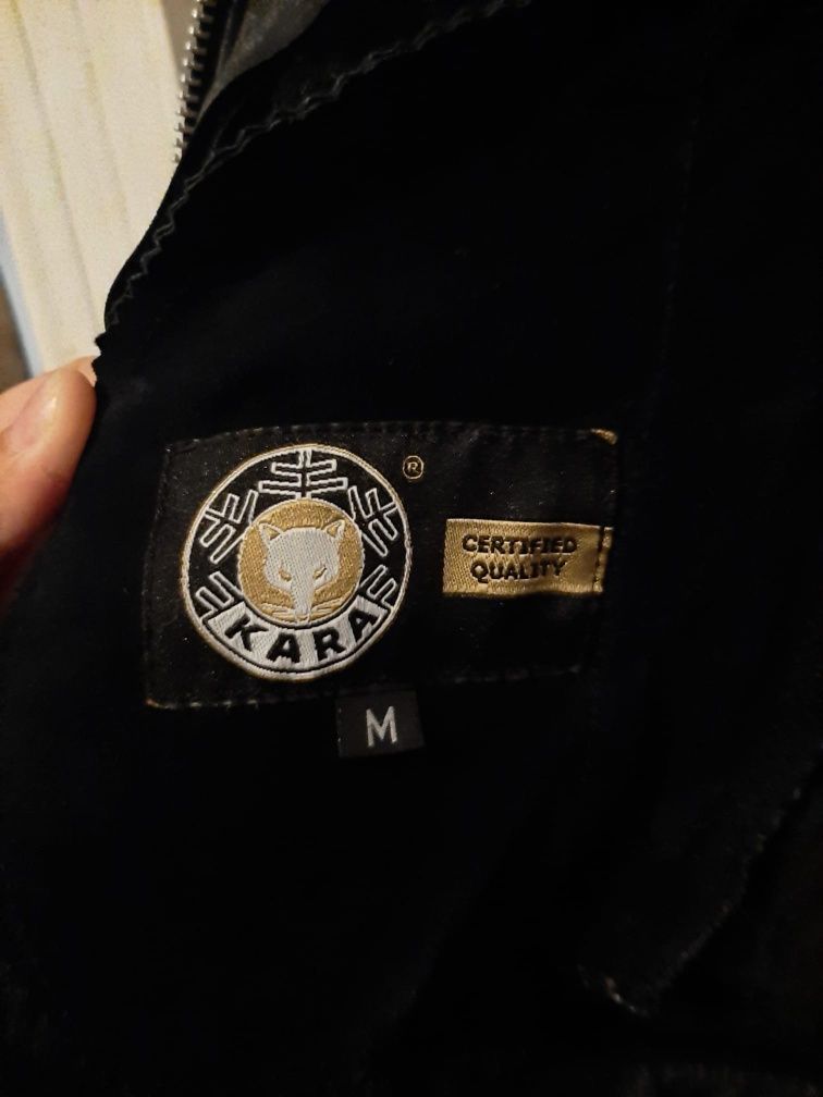 Geaca blană vulpe polara neagra unisex