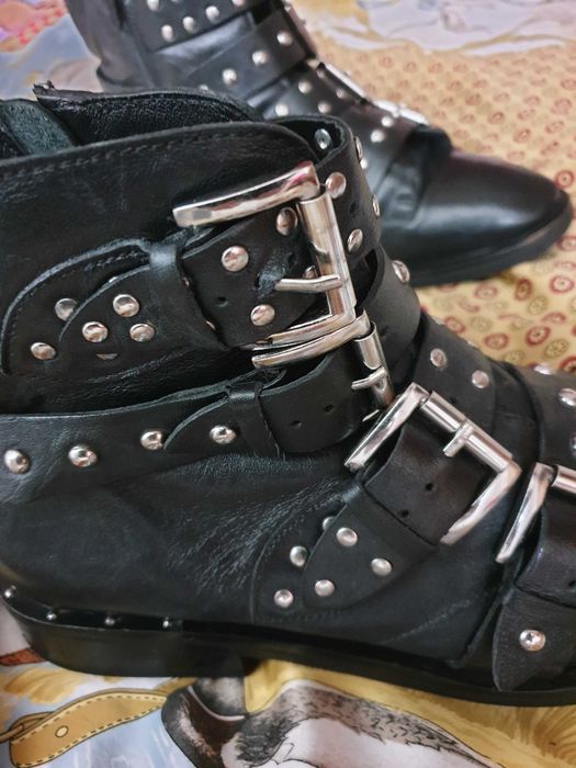 Ghete cizme piele naturala Reserved Zara Massimo Dutti Musette