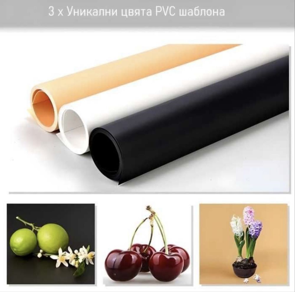 Професионална Фотографска кутия 80см | димируемо LED осветление |PVC