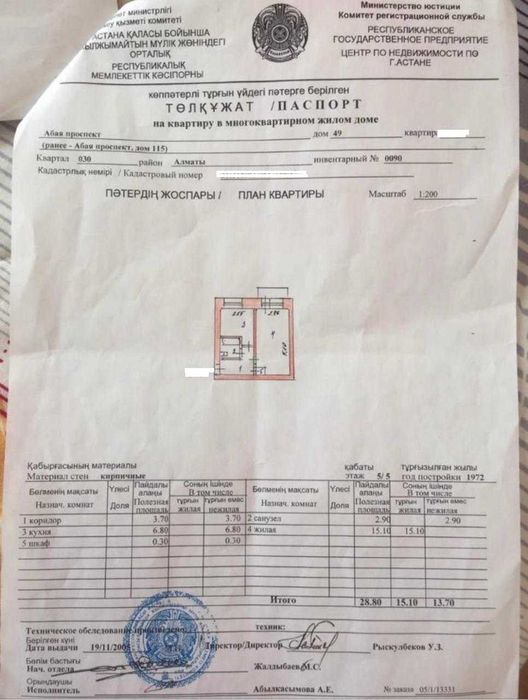 Продаём полноценную 1 комнатную квартиру