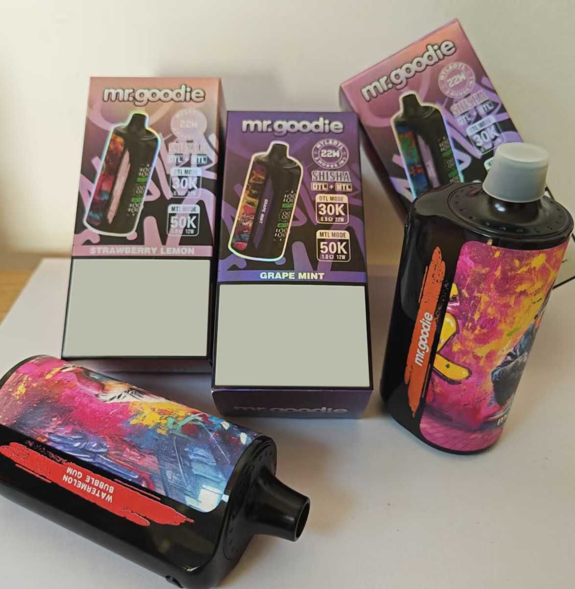 Set 2 buc. Vape/Shisha Mr.Goodie 30k-50k puffuri, de unică folosință