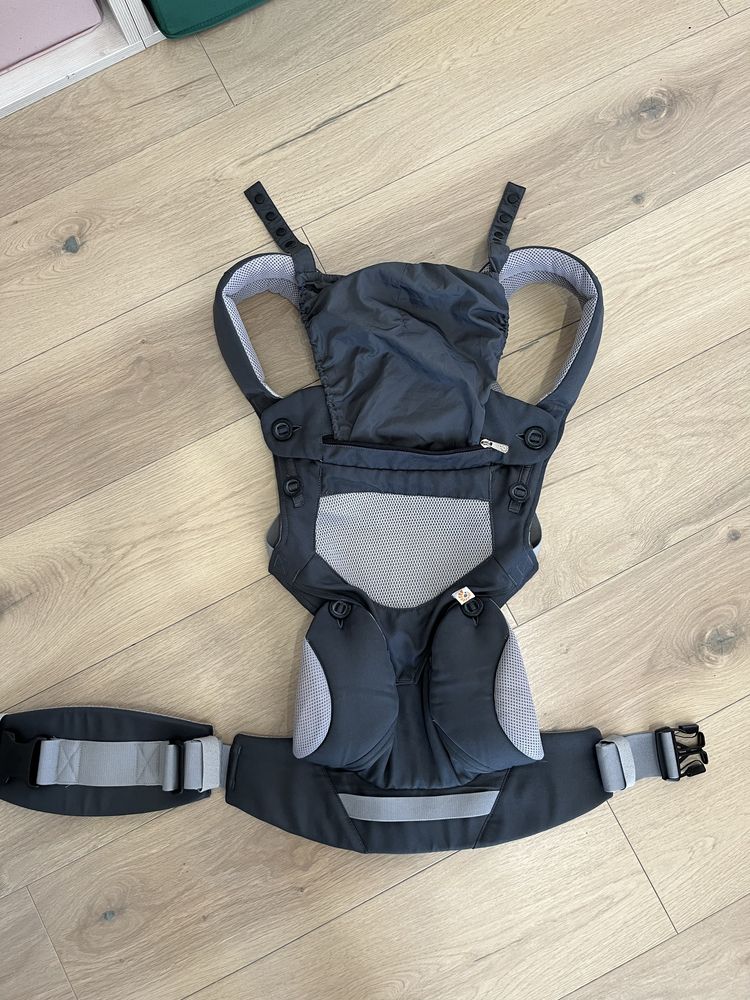 Marsupiu ergobaby four position 360 cool air-carbon grey
