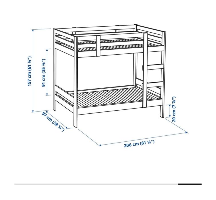Pătuț etajat pentru 2 copii