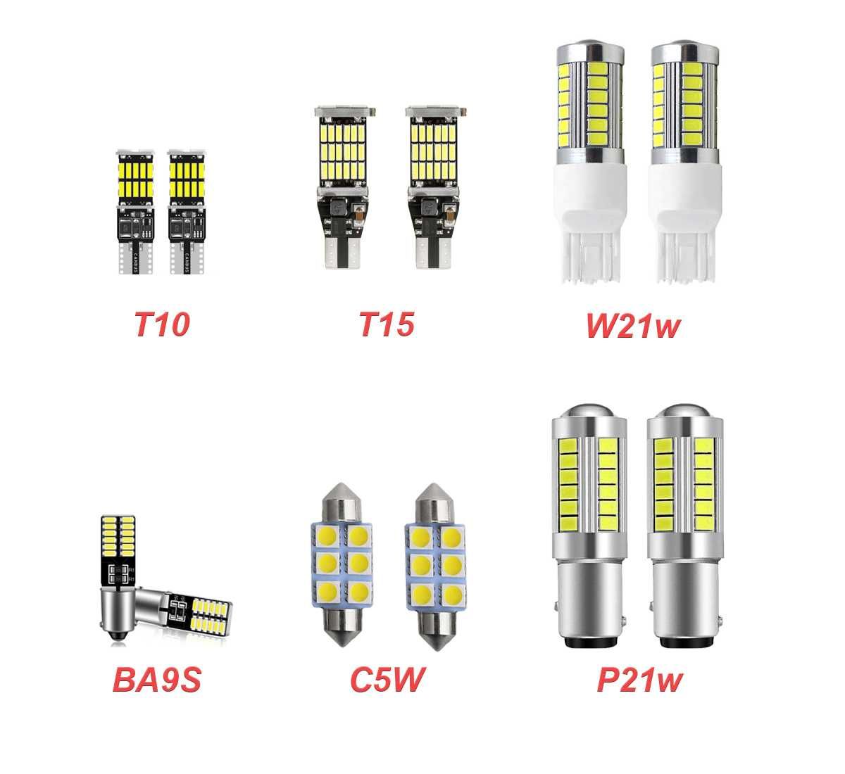 Led Крушки T10 /T15 /T20 /W21w /P21W /P21/5w/ W21/5w /BA9S /C5w