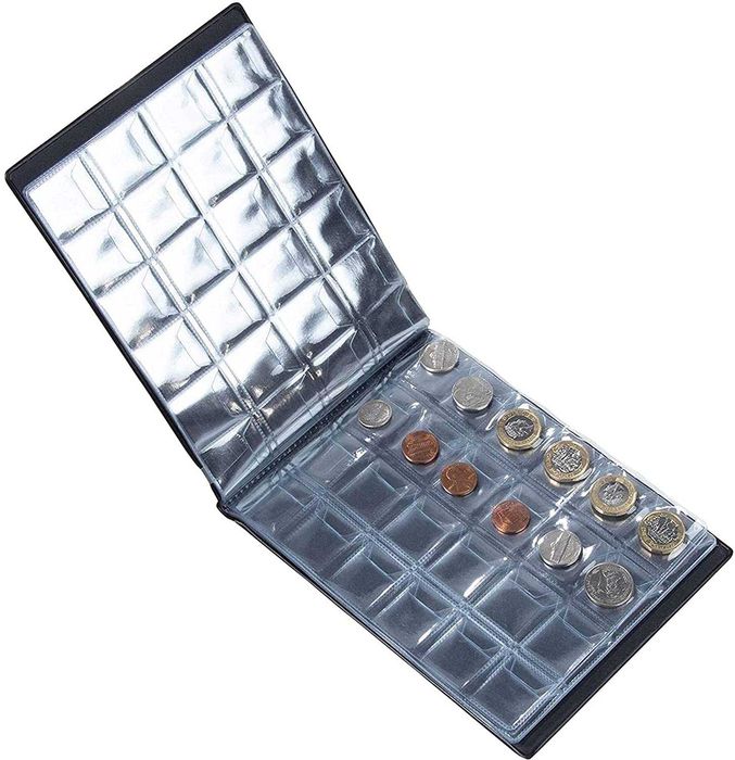 Album clasor colectie monede pentru colectionat 240 monezi numismatica