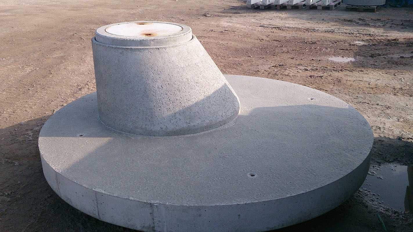 бетонен КОНУС и Капак за пръстени за септични ями