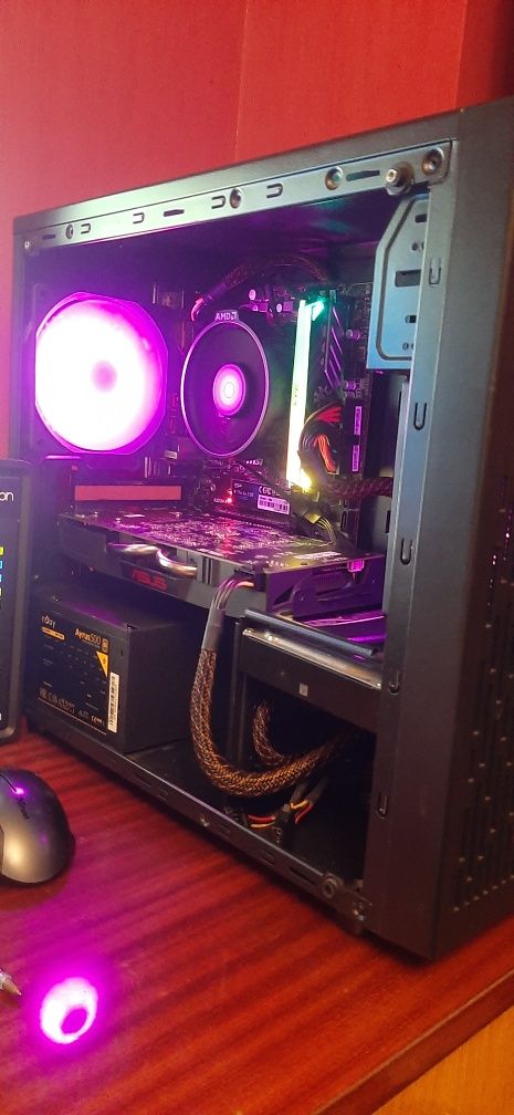 Геймърски компютър Ryzen 5 1600, 16GB RAM,Kfa2 gtx1060 3 gb, 128 gb Ss