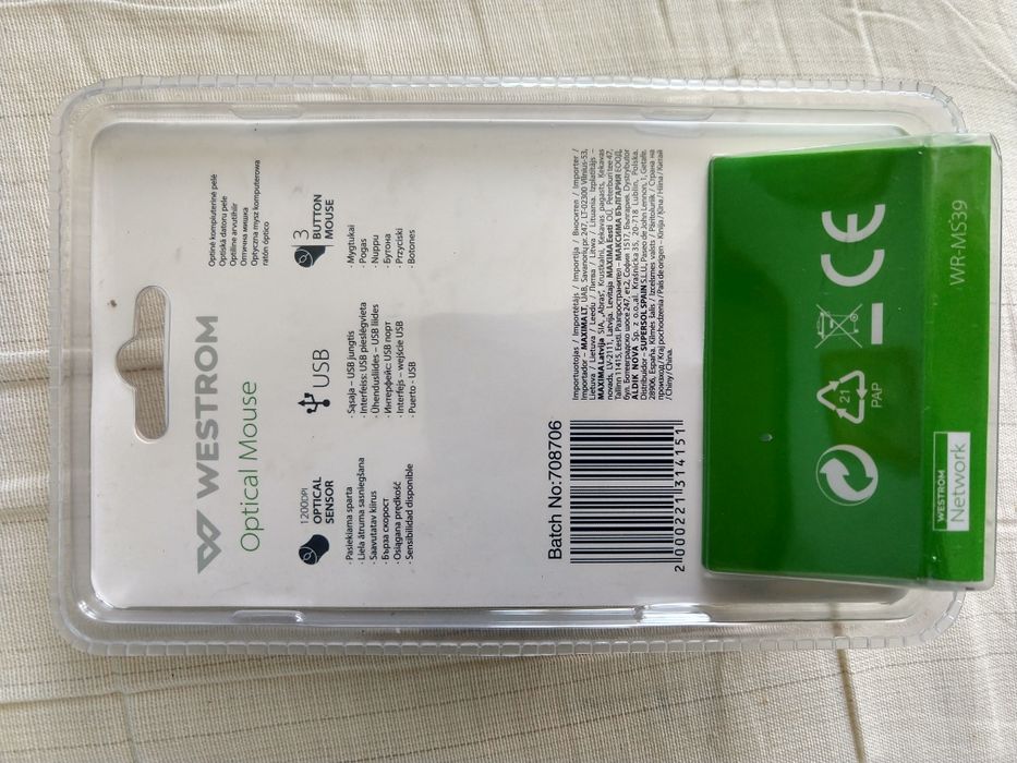 Оптична мишка за компютър Westrom wr-ms39