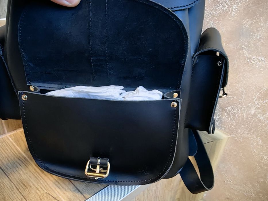 Раница от естествена кожа GRAFEA ACTOR BLACK