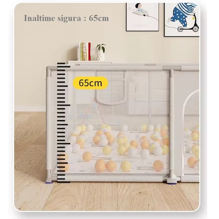 Tarc de joaca pentru copii Nichiduta 150x180x65 cm