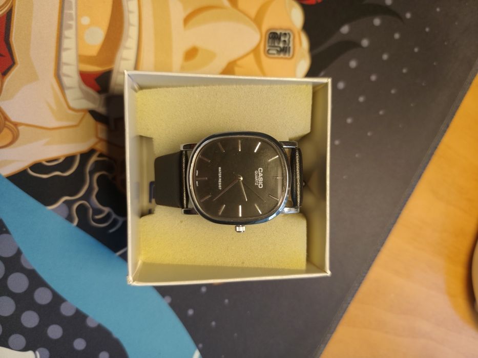 Наручные мужские часы, CASIO из эко-кожи