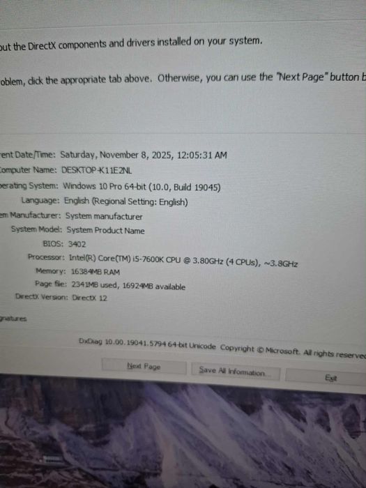 Calculator gaming cu i5 7600k , 16 g ram , video dedicat 4 gb