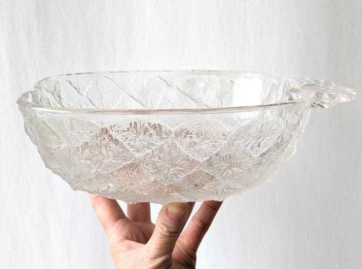 Mid Century 70`Italian Glass Pineapple Dessert/Salad Bowl - Vintage W.