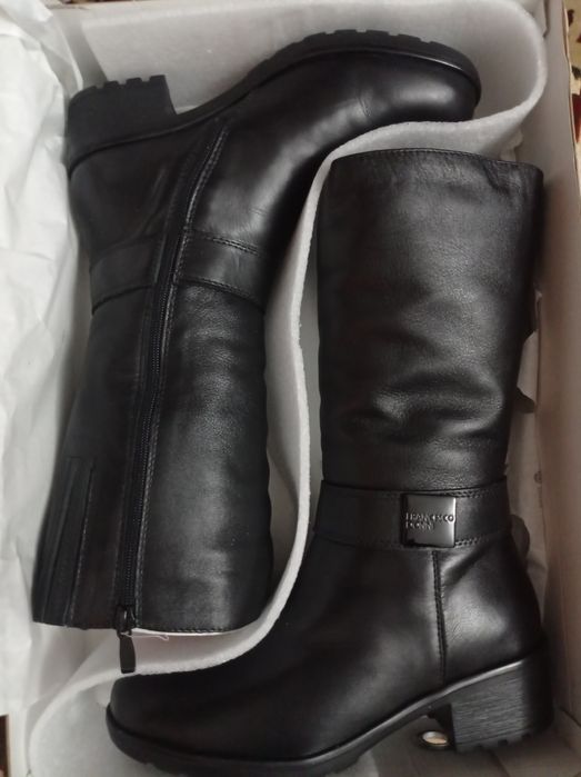 Сапоги сапожки женские, зимние, кожа, мех 40р-р