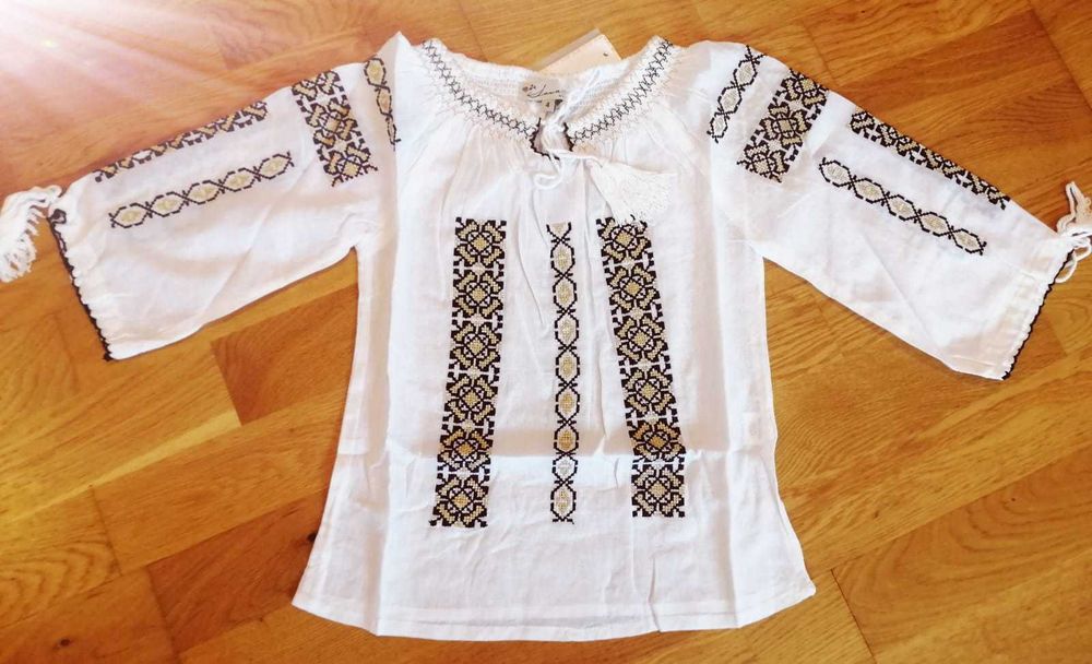 Ie fetite motive traditionale bumbac 0-16 ani