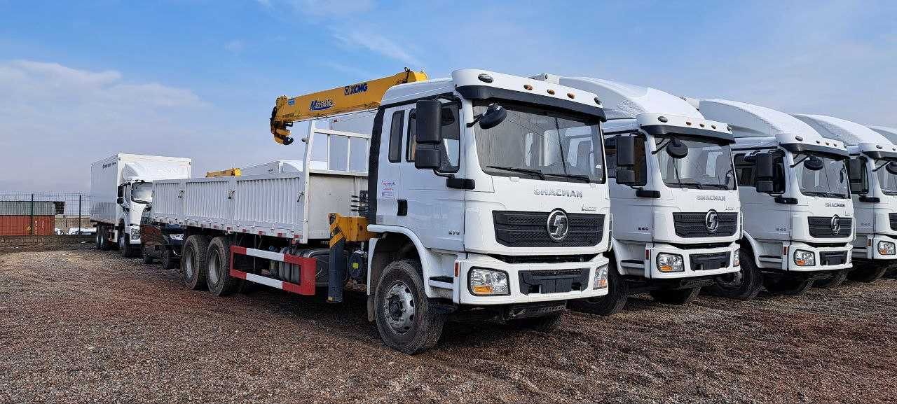 SHACMAN L3000 Борт-Манипулятор Кран-XCMG 6,3т стрелла, сотувда тайер.