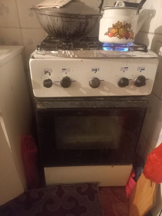 Газ плита в рабочем состоянии