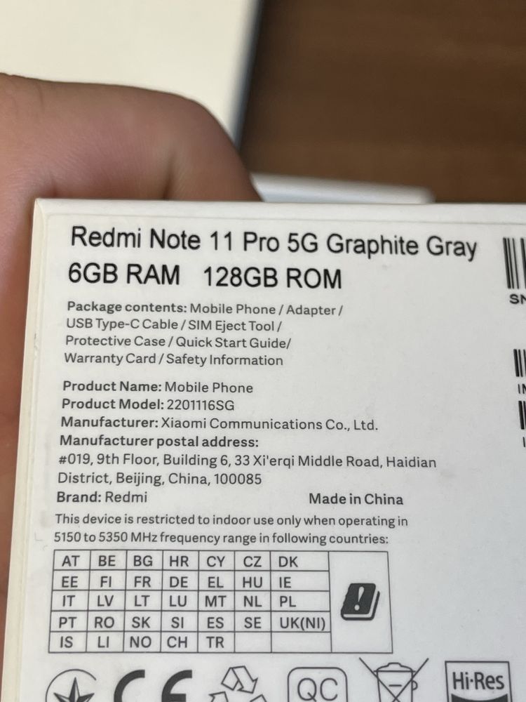 Vand xiaomi note 11 pro 5g