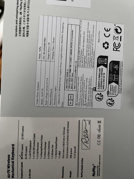 Tastatura Mecanica Nuphy Air75 V2