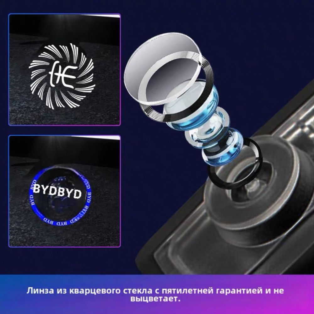 Дверная проекция BYD - срабатывает при открывании передних дверей