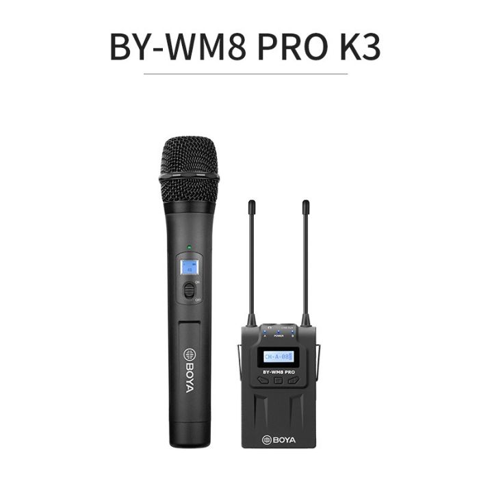 Boya BY-WM8 Pro-K3 Lavaliera UHF cu Microfon Boya BY-WHM8 Pro Kit