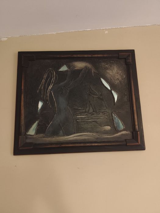 tablou Tanara Pescarita semnat Anda Simionescu