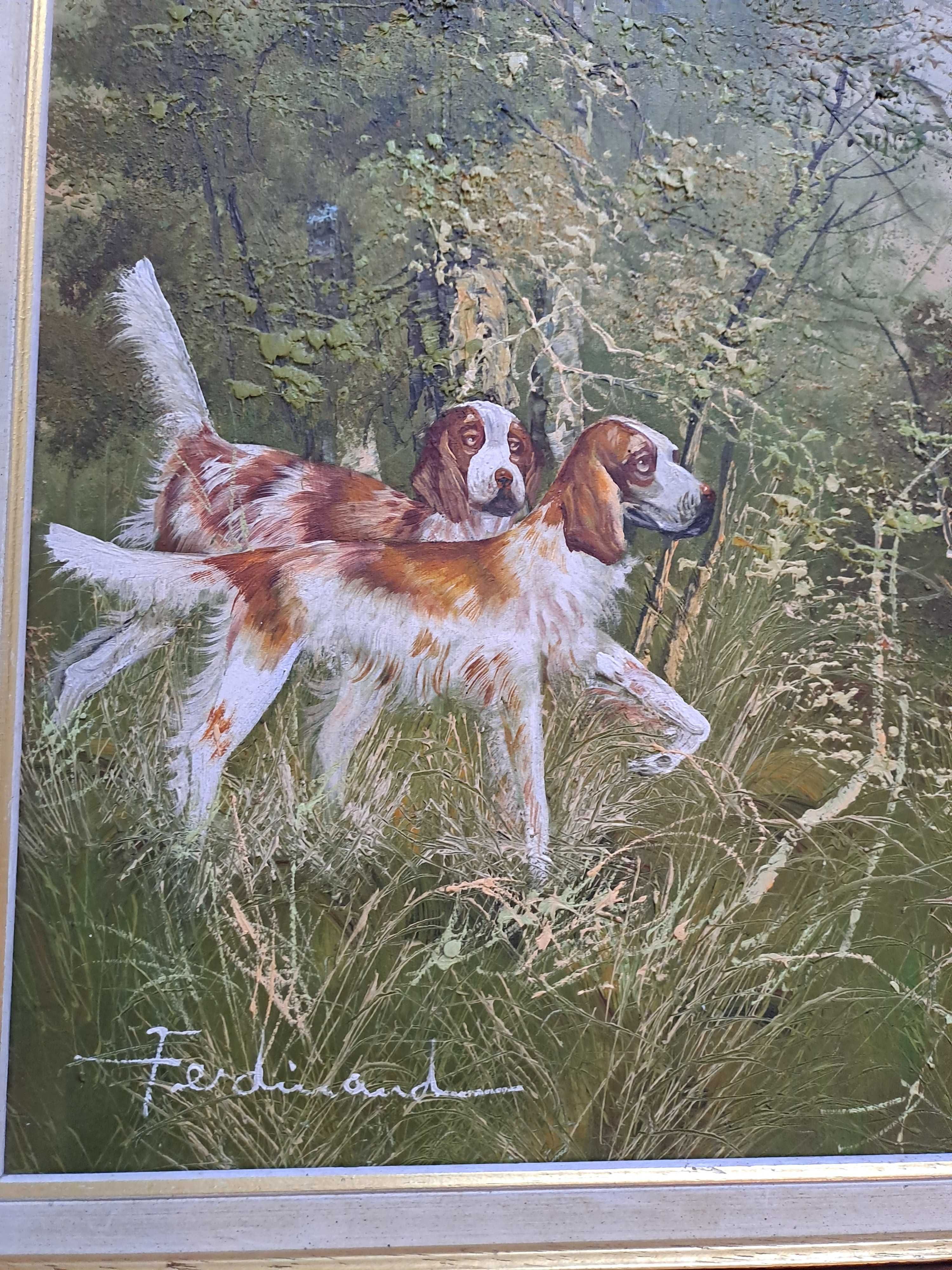 tablou pictura pe panza 61/71 cm semnat