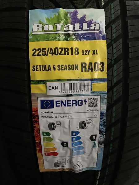 Нови всесезонни гуми ROTALLA SETULA 4 SEASON 225/40R18 92Y XL НОВ DOT