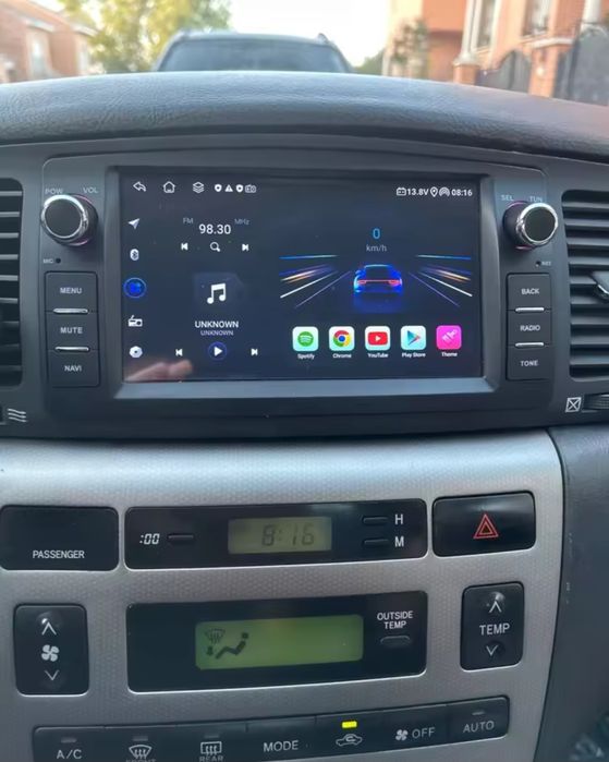 Мултимедия 7'' за Toyota Corolla E120 Android 14 CARPLAY навигация