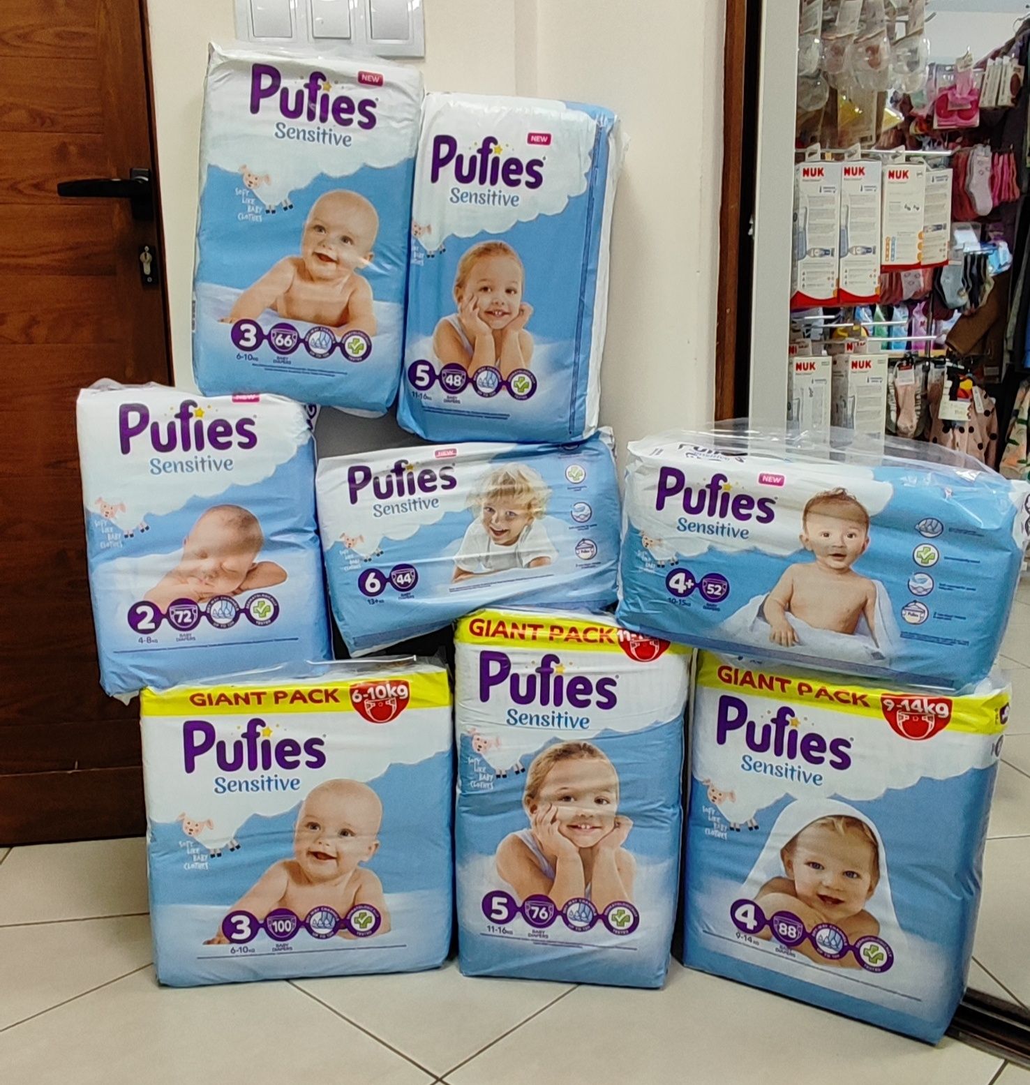 Пелени и гащи на Mamia, Little Angels, Pampers, Pufies, Molfix