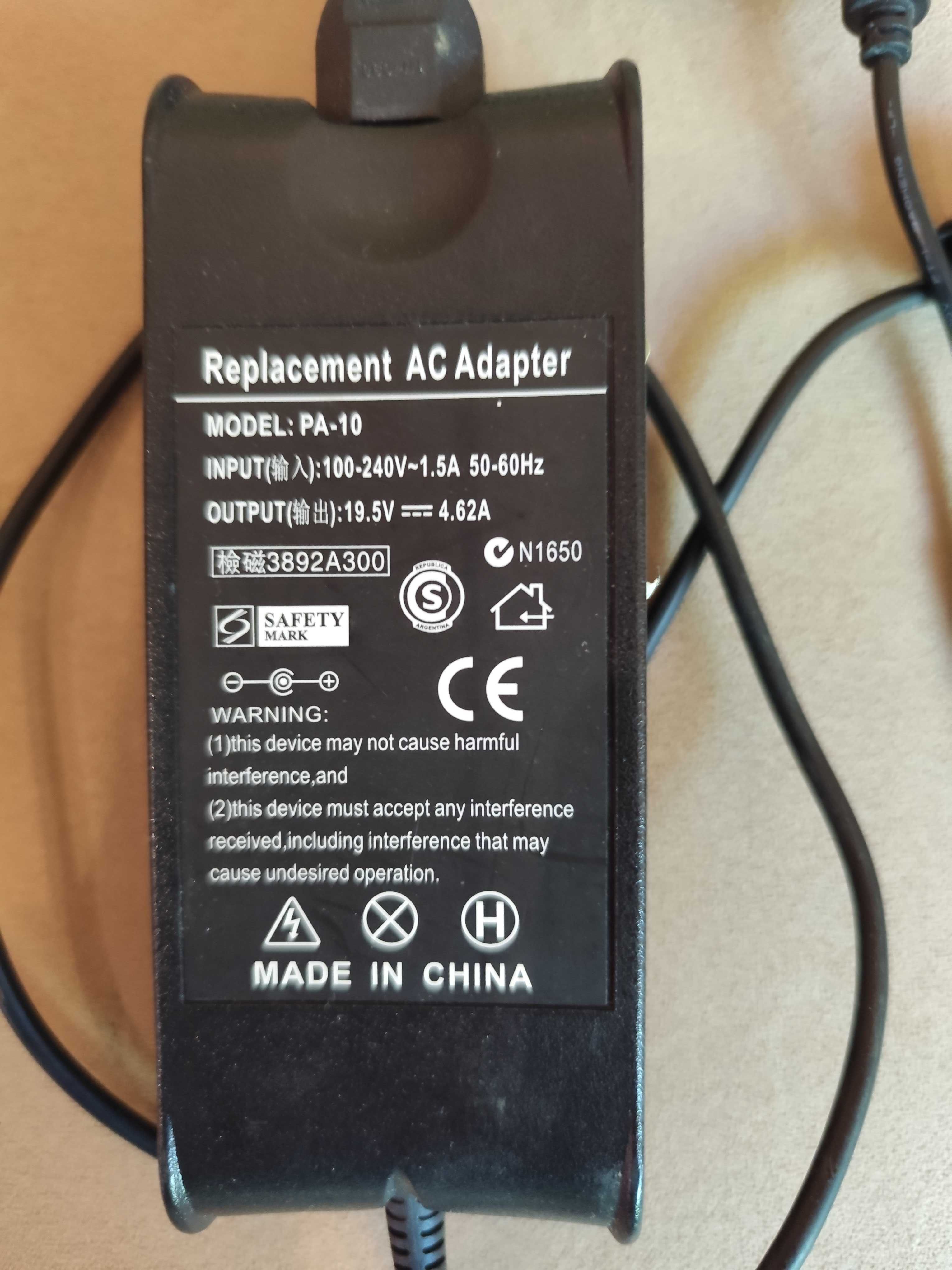 Replacement Adapter 100-240v 50-60hz 19.5V 4.62A - EU жак зарядно