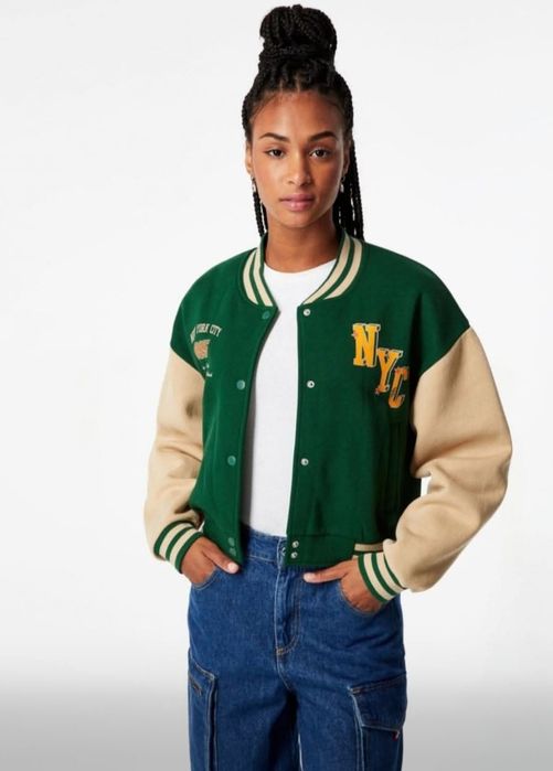 Women Graphic Varsity Jacket