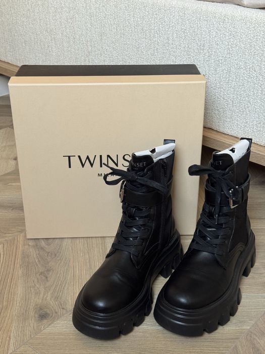 Twinset кубинки от естествена кожа
