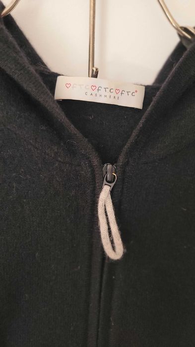 Hanorac dama casmir 100% negru FTC