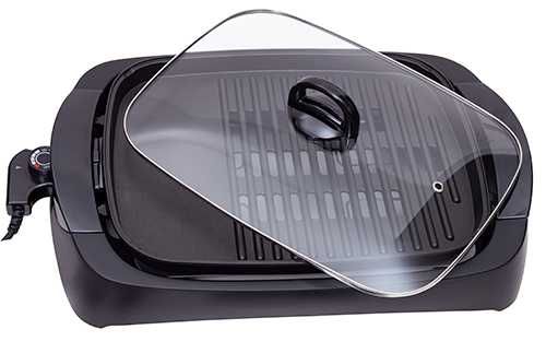 Gratar electric Adler AD6610, 3000 W, capac sticla, negru