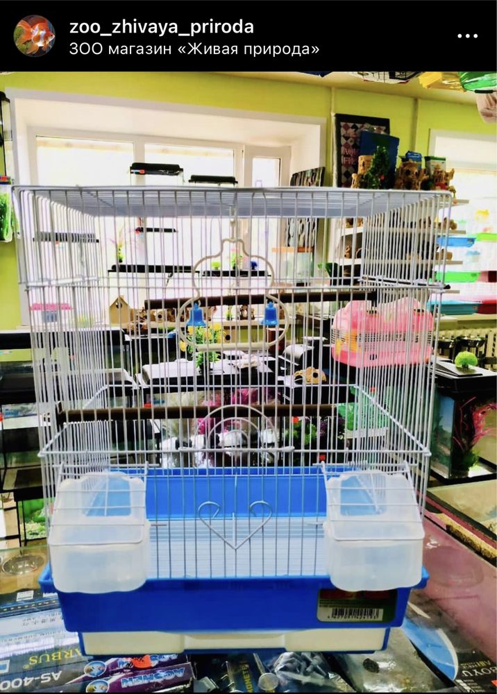 Клетки для попугаев, канареек. в зоомагазине «Живая Природа»