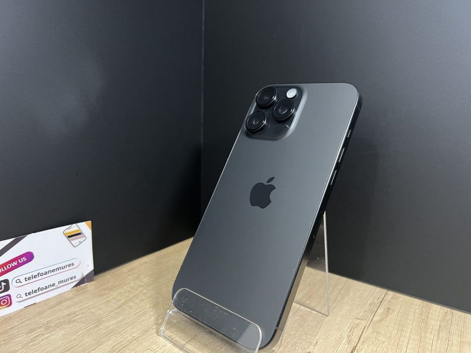 iPhone 16 Pro Max 256Gb Black Titanium 3 ani garanție, Telefoane Mures