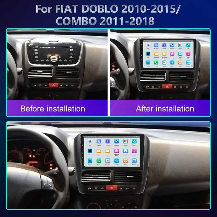 FIAT DOBLO 10-15, OPEL COMBO 11-18 9'' / 12,3" Андроид Навигация, 9621