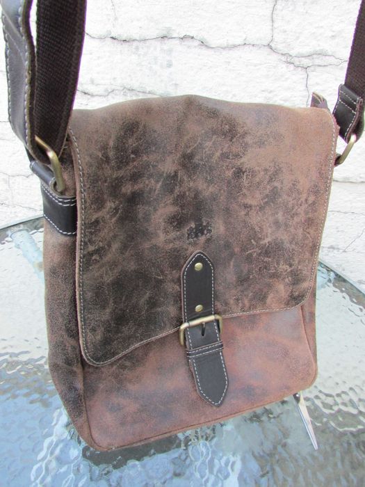 Винтидж кожена чанта през рамо Rowallan