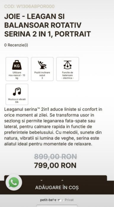 Leagan și balansoar JOIE