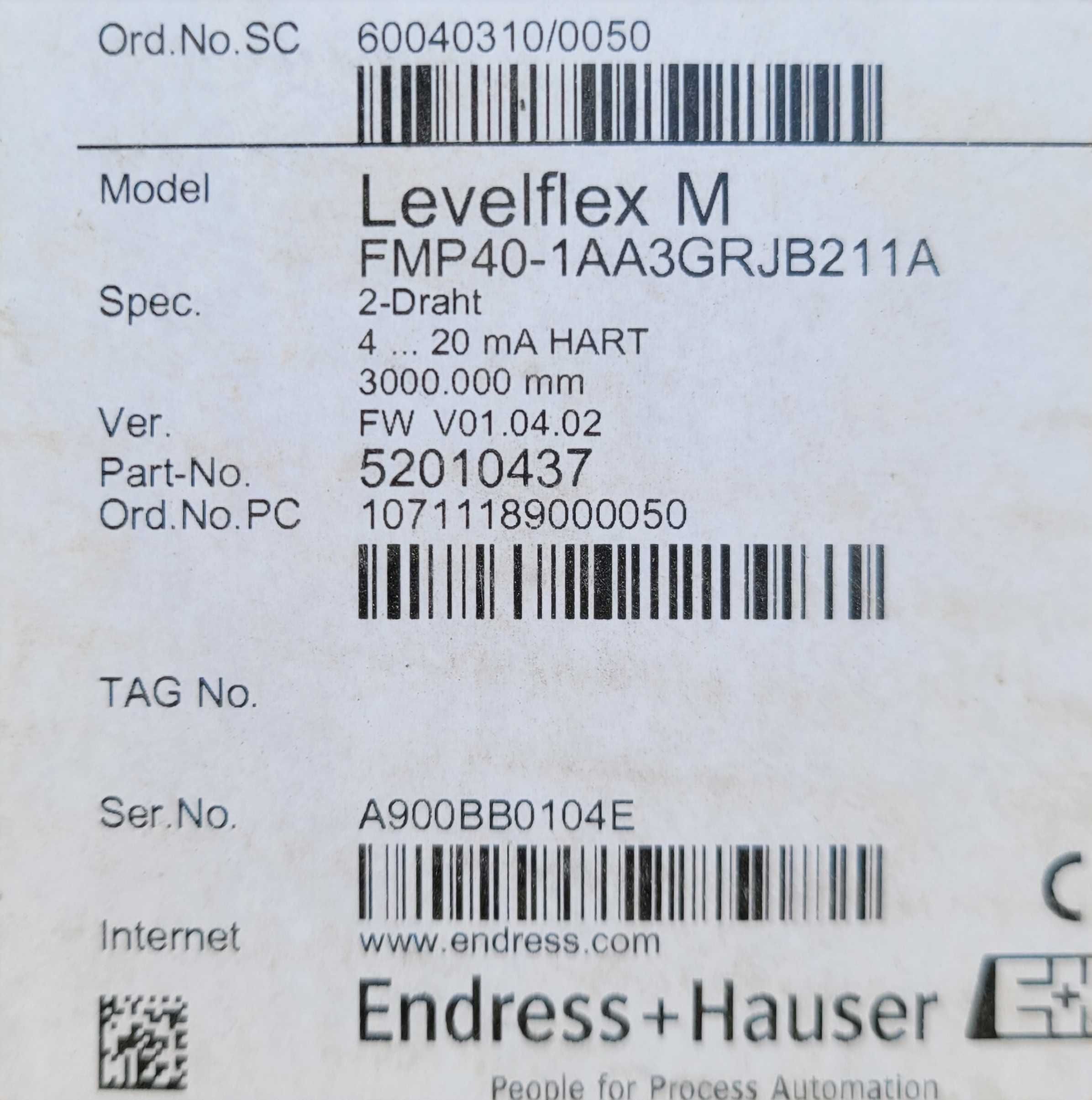 Микроимпульсный уровнемер Levelflex M FMP40