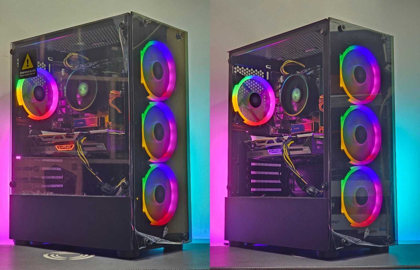 Нов Геймърски Компютър/RX 6600 8GB/Ryzen 5-5500/RAM 16GB/SSD 512GB